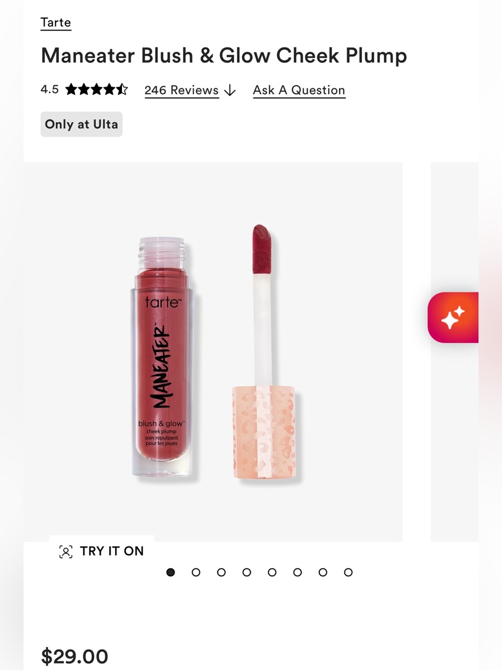 tarte Maneater Blush & Glow Cheek Plump